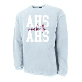 Sweatshirt - Corded Crew Neck - Blue - AHS Rockets