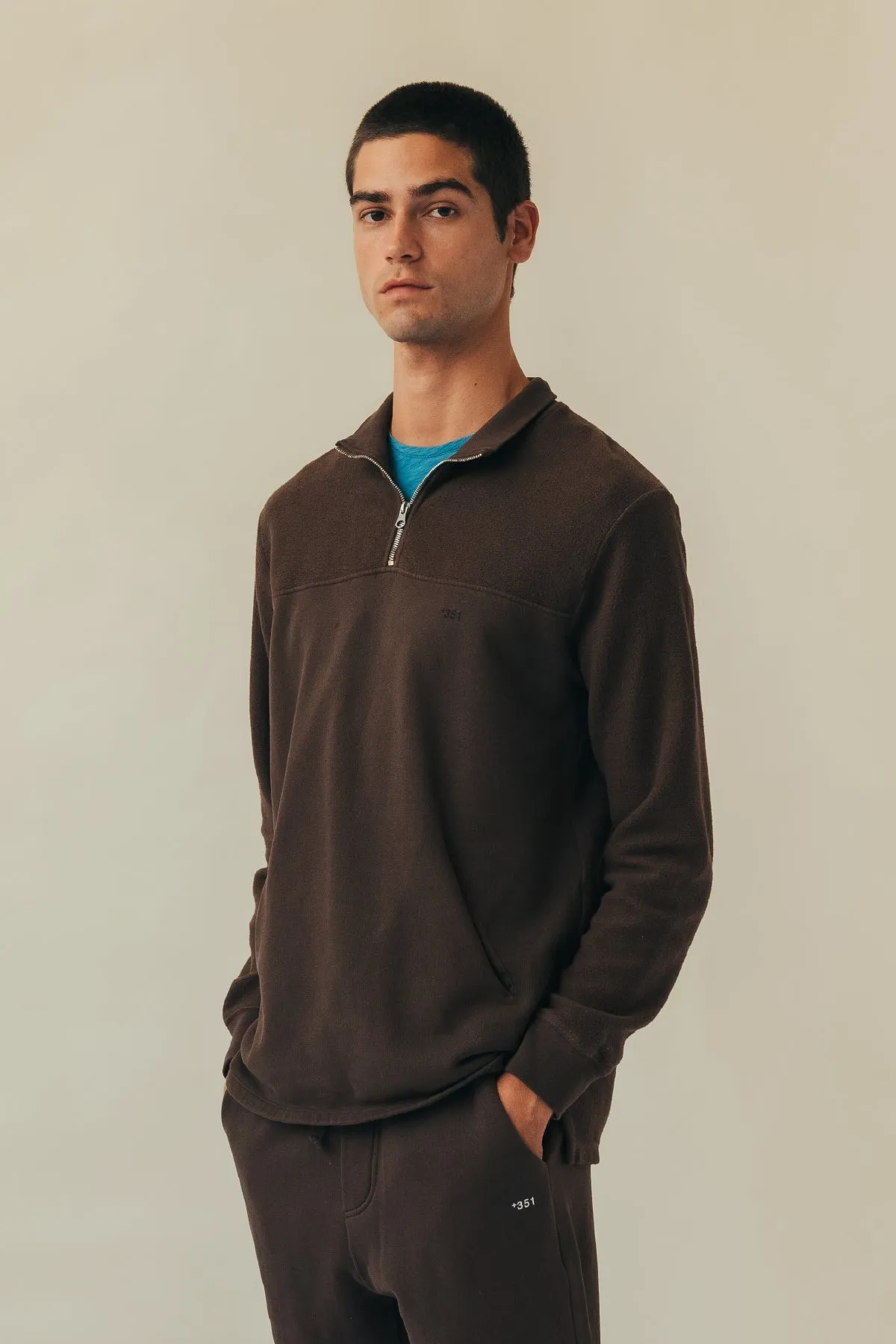 SWEATSHIRT ZIP EXPRESSO