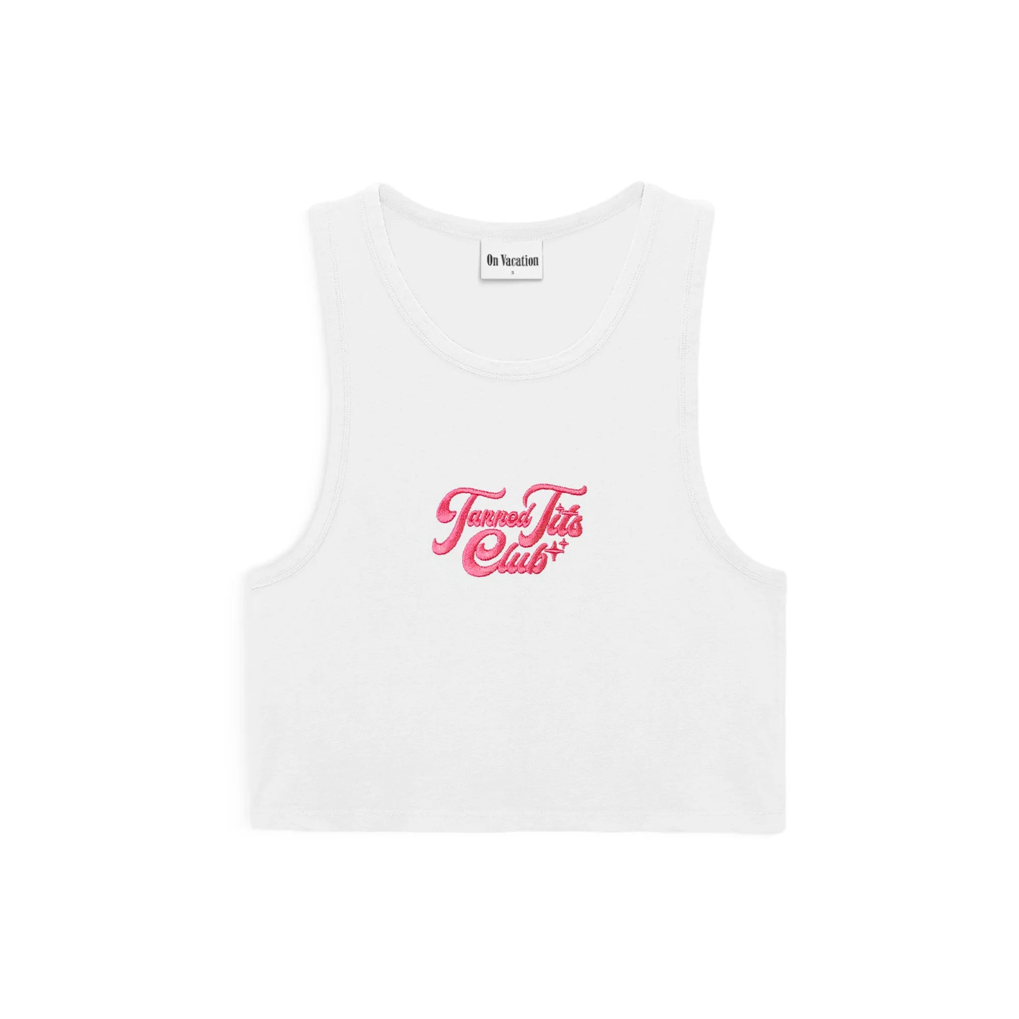 Tanned Tits Ladies Tank Top - White