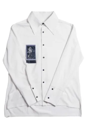 White Long Sleeve Printing Shirt