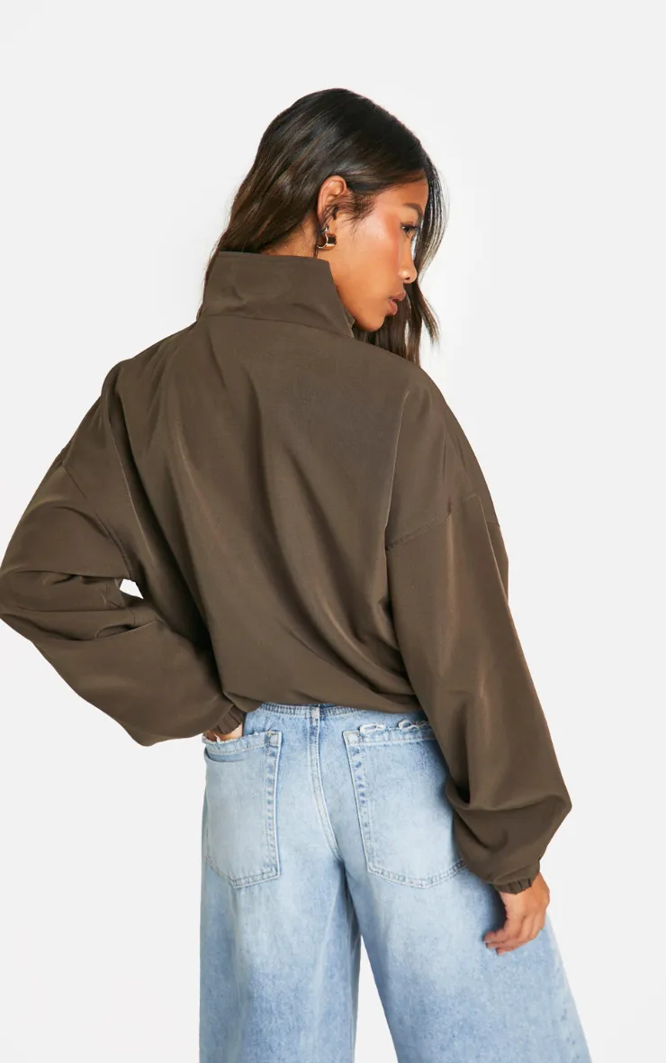 ZIP UP DROP SHOULDER JACKET